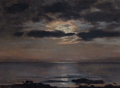 LOCKWOOD DE FOREST (1850-1932), Fiery Moon Colored by Clouds, 1902