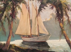 FREDERICK PAWLA (1876-1964), Sailboat, Santa Barbara, 1929