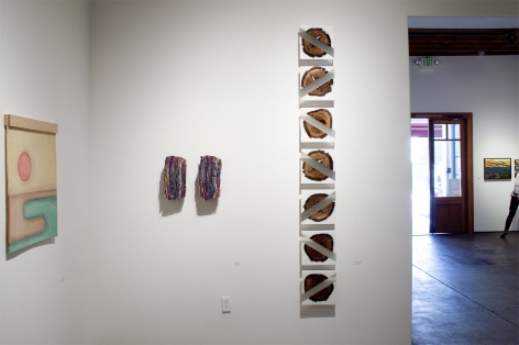 Installation photograph of ORGANIC: Textural & Biomorphic • Abstract & Conceptual: Clay, Wood, Fiber, Paper & Metal, Nathan Hayden, Minga Opazo, R. Nelson Parrish