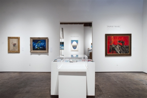 Installation photograph of PAPER TRAIL: The Life Story of Great Works of Art