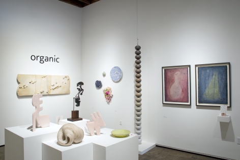 Installation photograph of ORGANIC: Textural & Biomorphic • Abstract & Conceptual: Clay, Wood, Fiber, Paper & Metal,
