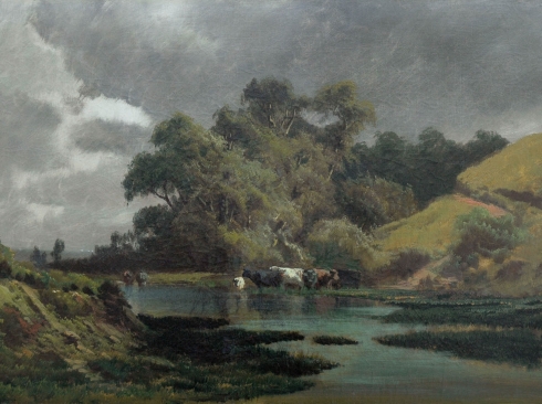 Ransome Holdredge (1836-1899), Landscape with Cows, 1885