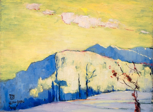 LEON DABO (1864-1960), Mont Sainte-Victoire in Hiver (in Winter), 1940