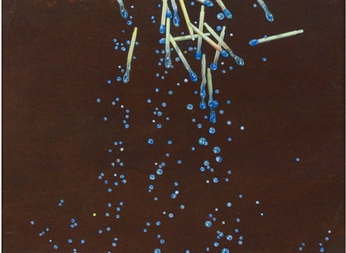JEAN SWIGGETT (1910-1990), Shower Triptych Ohio Blue Tip, c. 1970s