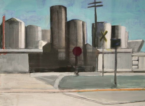 William Theophilus Brown, Untitled (Industrial Study with Stop Sign), 1989