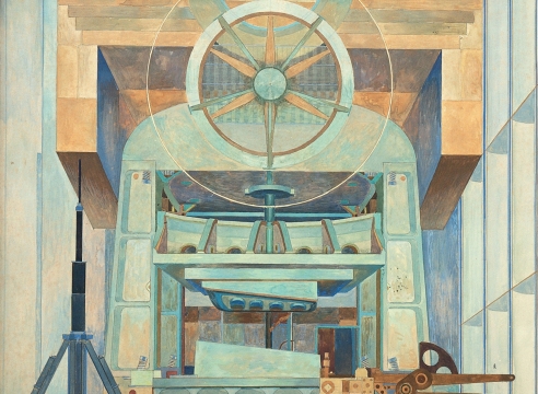 EMIL KOSA, JR. (1903-1968), Mural Study for Lockheed Aircraft Corporation, 1954