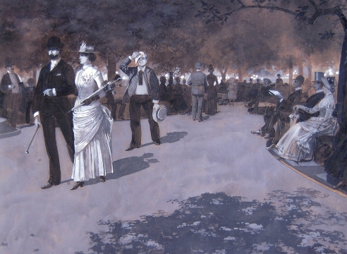 Fernand Lungren (1857-1932), Central Park Promenade, 1888