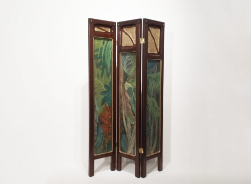 JESSIE ARMS BOTKE (1883-1971), Tropical Foliage - Three Panels, c. 1940