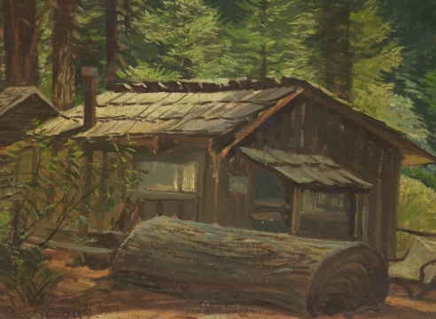 Ray Strong (1905-2006), Big River Cabin, 1951