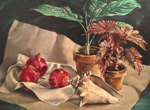 JEAN SWIGGETT (1910-1990), Pomegranate and Conch, c. 1950