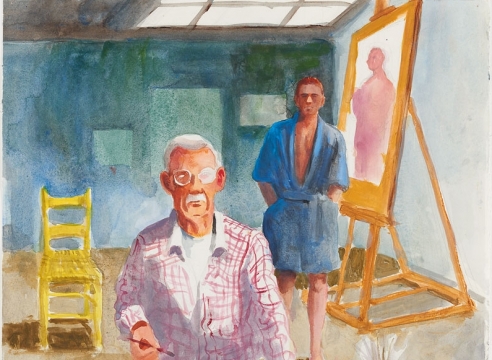 Paul Wonner (1920-2008), Youth and Old Age, 2001