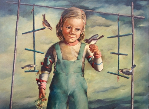 JEAN DONALD SWIGGETT (1910-1990), Stephanie and Birds, 1948