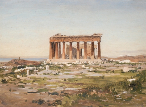 LOCKWOOD DE FOREST (1850-1932), East Front of Parthenon, January 1, 1878