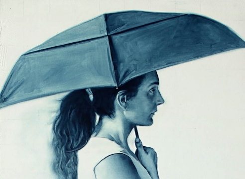 JOHN NAVA (b. 1947), Figure with Parasol, 2017