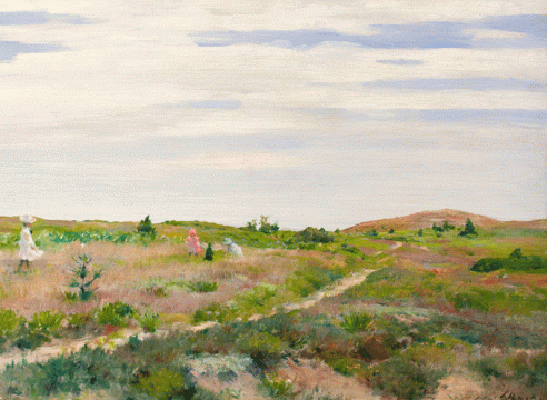William Merritt Chase (1849-1916), Along the Path at Shinnecock, c. 1902