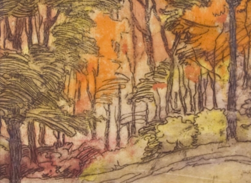 NELL BROOKER MAYHEW (1876-1940), Eucalyptus Grove, c 1915