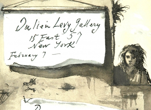 Eugene Berman (1899-1972), Announcement of Opening at Julian Levy Gallery #2, c. 1938