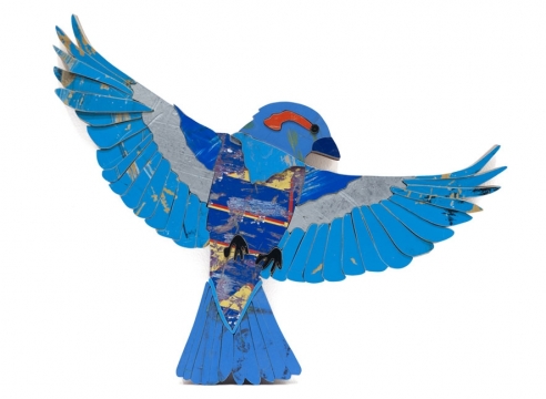 INGA GUZYTE, Young Sparrow - Blue - Blue - R, 2021