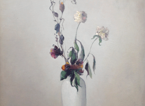 LEON DABO (1864-1960) , Vase Blanc Avec Fleurs, c. late 1930s
