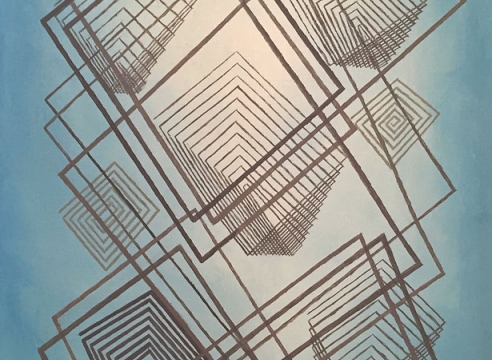 OSKAR FISCHINGER (1900-1967), Lines on Blue, 1961
