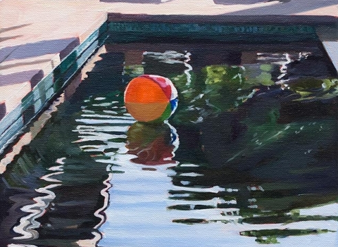 PATRICIA CHIDLAW , Beach Ball - Orange and Red, 2021
