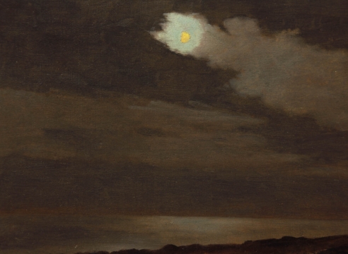 LOCKWOOD DE FOREST (1850-1932), Single Trail of Cloud Near Moon, ND