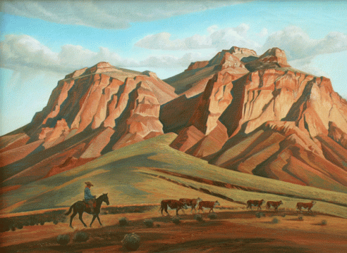 Ray Strong (1905-2006), Superstition Mountains, c. 1940s