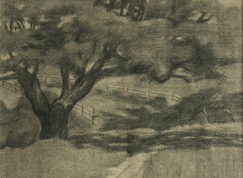 MARY DENEALE MORGAN (1868-1948), Landscape with Oak, 