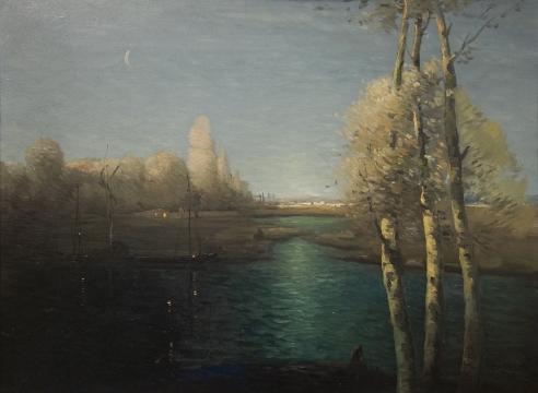 LEON DABO (1864-1960) , Evening on the Marne, 1917