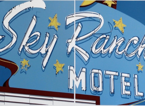 DAVE LEFNER , Sky Ranch Motel (Diptych), 2014