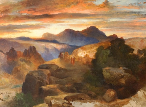 THOMAS MORAN (1837-1926), Sunset, 1922
