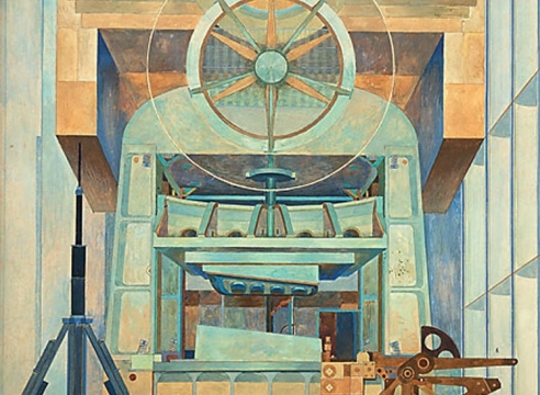EMIL KOSA, JR. (1903-1968), Mural Study for Lockheed Aircraft Corporation, 1954