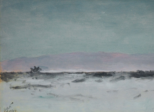 LOCKWOOD DE FOREST (1850-1932), Soft Moonlight on Desert & Mountains, Feb. 27, 1907.