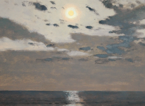 LOCKWOOD DE FOREST (1850-1932), Full Moon Over Calm Sea   , ND.
