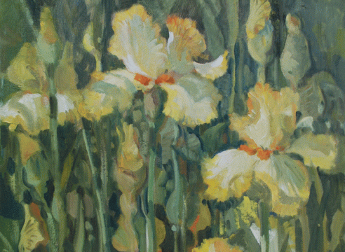 MEREDITH BROOKS ABBOTT , Yellow and Green Flower Study, 2012