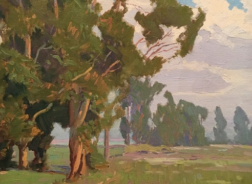 Elmer Wachtel (1864 - 1929), Windbreak, Meadow Scene, n.d.