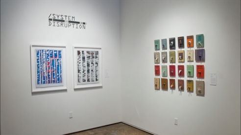 SYSTEM DISRUPTION: Installation photograph with works by R. Nelson Parrish and Nancy Gifford