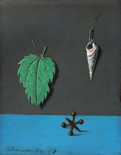 Still Life - Leafe, Shell, and Jacks, 1957

5 x 4 inches | oil on board
