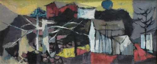 Spring in Woodstock, 1950

14 x 32 inches | oil on canvas