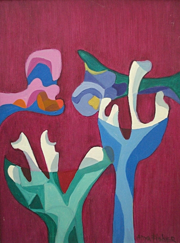 Vertical Abstract Still Life with Violet Background, c. late 1970s

40 x 30 inches&nbsp; |&nbsp; oil on canvas