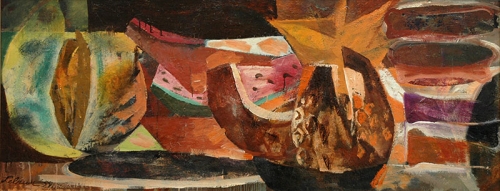 Still Life with Watermelon, 1955

24 x 59.5 inches | oil on canvas