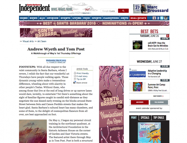 Andrew Wyeth and Tom Post