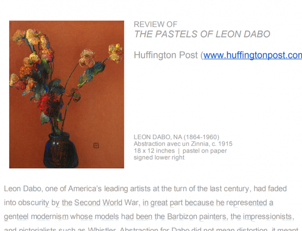 Review Of The Pastels Of Leon Dabo